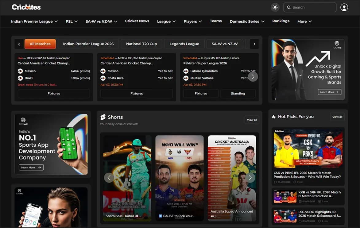 Cricbites Platform